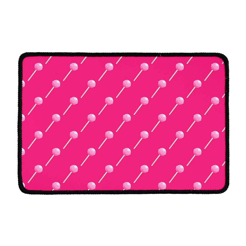 Pink Sweet Lollipop Pattern Print Kitchen Mat