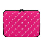 Pink Sweet Lollipop Pattern Print Laptop Sleeve