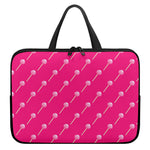 Pink Sweet Lollipop Pattern Print Laptop Sleeve With Handle