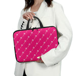 Pink Sweet Lollipop Pattern Print Laptop Sleeve With Handle