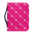 Pink Sweet Lollipop Pattern Print Leather Bible Cover