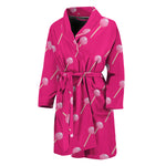 Pink Sweet Lollipop Pattern Print Men's Bathrobe