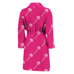 Pink Sweet Lollipop Pattern Print Men's Bathrobe