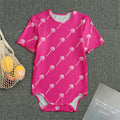Pink Sweet Lollipop Pattern Print Men's Bodysuit