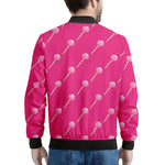 Pink Sweet Lollipop Pattern Print Men's Bomber Jacket
