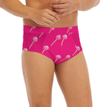 Pink Sweet Lollipop Pattern Print Men's Briefs