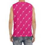Pink Sweet Lollipop Pattern Print Men's Fitness Tank Top