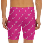 Pink Sweet Lollipop Pattern Print Men's Long Boxer Briefs