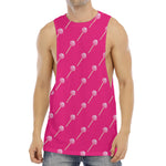 Pink Sweet Lollipop Pattern Print Men's Muscle Tank Top