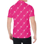 Pink Sweet Lollipop Pattern Print Men's Shirt