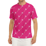 Pink Sweet Lollipop Pattern Print Men's Short Sleeve Rash Guard