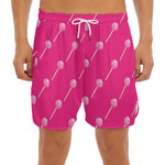 Pink Sweet Lollipop Pattern Print Men's Split Running Shorts