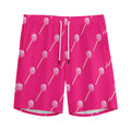 Pink Sweet Lollipop Pattern Print Men's Athletic Shorts