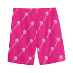 Pink Sweet Lollipop Pattern Print Men's Sports Shorts