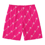 Pink Sweet Lollipop Pattern Print Men's Swim Trunks