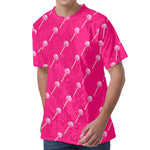 Pink Sweet Lollipop Pattern Print Men's Velvet T-Shirt