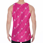 Pink Sweet Lollipop Pattern Print Men's Velvet Tank Top