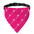 Pink Sweet Lollipop Pattern Print Over The Collar Dog Bandana