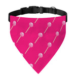 Pink Sweet Lollipop Pattern Print Over The Collar Dog Bandana