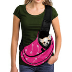 Pink Sweet Lollipop Pattern Print Pet Sling Carrier