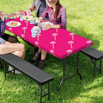 Pink Sweet Lollipop Pattern Print Picnic Table Cover