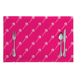 Pink Sweet Lollipop Pattern Print Placemat