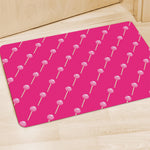 Pink Sweet Lollipop Pattern Print Polyester Doormat