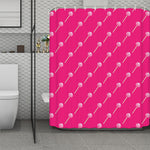 Pink Sweet Lollipop Pattern Print Polyester Shower Curtain