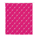 Pink Sweet Lollipop Pattern Print Polyester Shower Curtain
