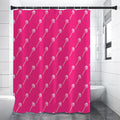Pink Sweet Lollipop Pattern Print Premium Shower Curtain
