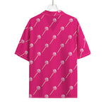 Pink Sweet Lollipop Pattern Print Rayon Hawaiian Shirt