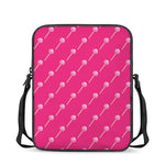 Pink Sweet Lollipop Pattern Print Rectangular Crossbody Bag