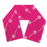 Pink Sweet Lollipop Pattern Print Scarf