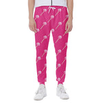Pink Sweet Lollipop Pattern Print Scuba Joggers