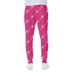 Pink Sweet Lollipop Pattern Print Scuba Joggers