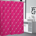 Pink Sweet Lollipop Pattern Print Shower Curtain