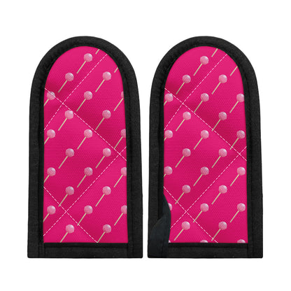 Pink Sweet Lollipop Pattern Print Skillet Handle Cover