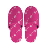 Pink Sweet Lollipop Pattern Print Slippers