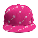 Pink Sweet Lollipop Pattern Print Snapback Cap