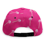 Pink Sweet Lollipop Pattern Print Snapback Cap