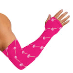 Pink Sweet Lollipop Pattern Print Sun Protection Arm Sleeves