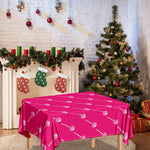 Pink Sweet Lollipop Pattern Print Tablecloth
