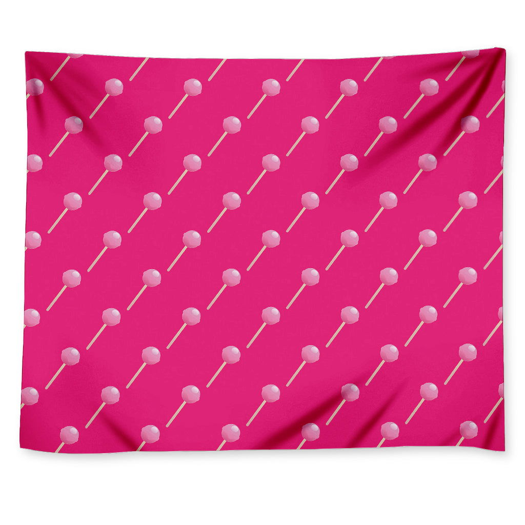 Pink Sweet Lollipop Pattern Print Tapestry