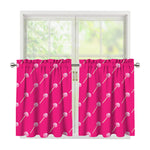 Pink Sweet Lollipop Pattern Print Tier Curtains