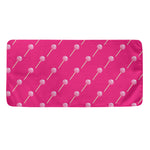 Pink Sweet Lollipop Pattern Print Towel
