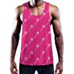 Pink Sweet Lollipop Pattern Print Training Tank Top