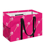 Pink Sweet Lollipop Pattern Print Utility Tote Bag