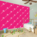 Pink Sweet Lollipop Pattern Print Wall Sticker