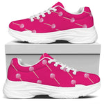 Pink Sweet Lollipop Pattern Print White Chunky Shoes