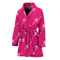 Pink Sweet Lollipop Pattern Print Women's Bathrobe